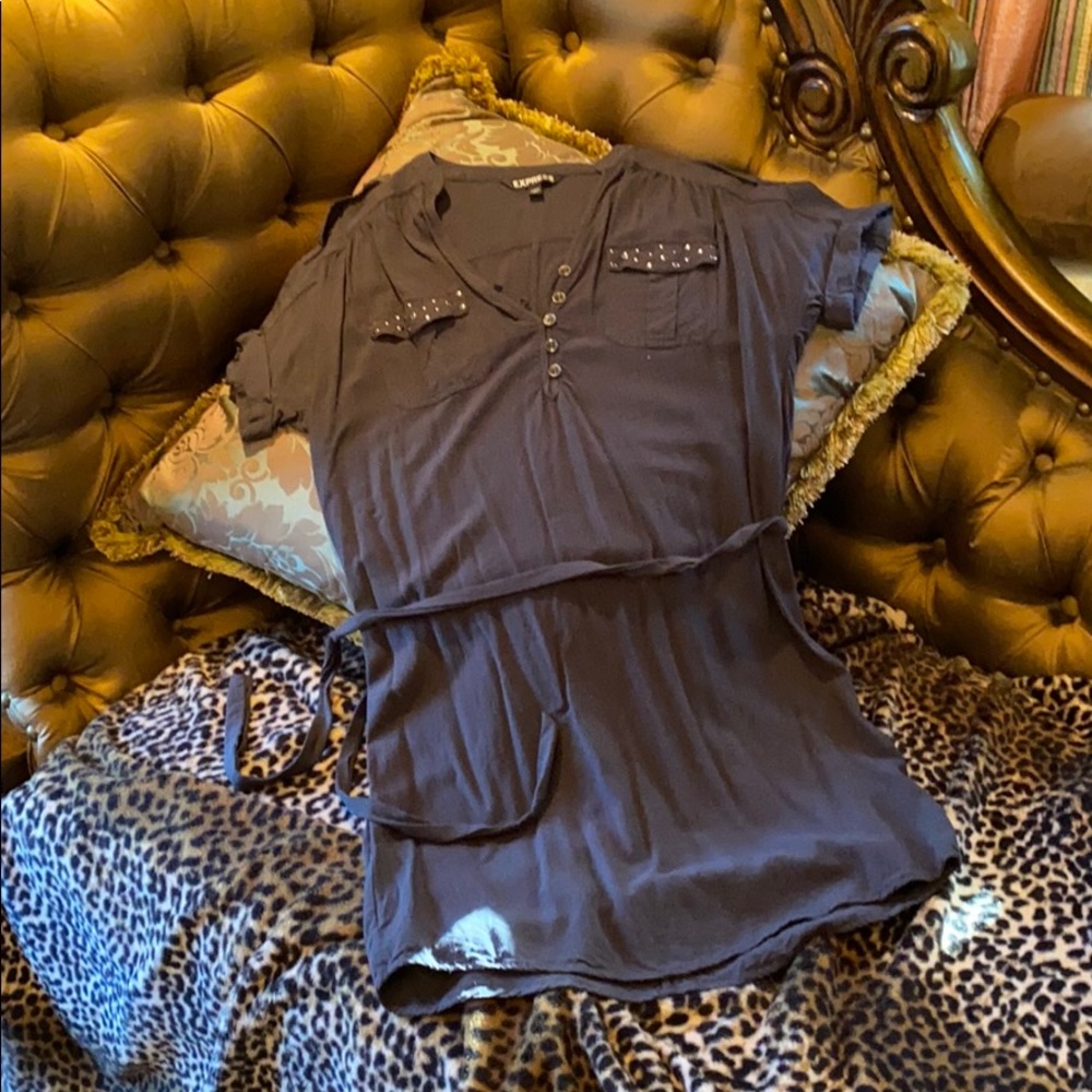 Sold! Express belted military studded dress